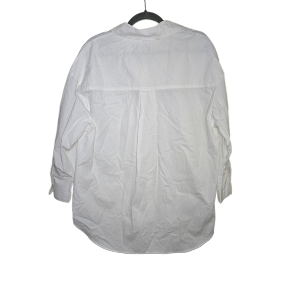 Anine Bing Women's White Mika button up poplin cotton shirt medium NWT - Picture 5 of 11